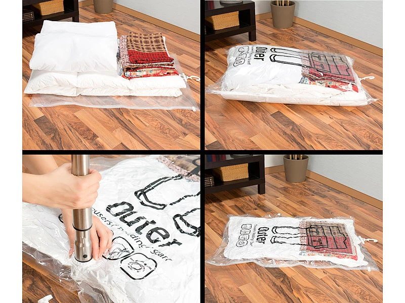 3 Sacs De Mise Sous Vide Pour Vêtements Avec Porte-pantalons - 67 X 100 Cm 5 3 Sacs De Mise Sous Vide Pour Vêtements Avec Porte-pantalons - 67 X 100 Cm – Image 3