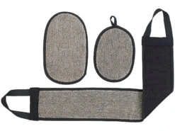 Sangle Lave-dos Et Gants Massage & Peeling Pour Visage Et Corps