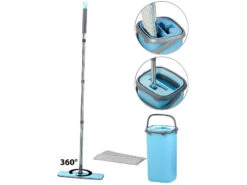 Seau De Ménage Avec 2 compartiments Et Balai-serpillière WM-15