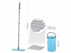 Seau De Ménage WM-15 Avec 4 serpillières En Microfibres -Maison Produit Magasin seau de menage wm 15 avec 4 serpillieres en microfibres ref NX6432 2