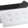 Siège Pliable Aspect Cuir Avec Coffre De Rangement 80 L - Blanc 1 Siège Pliable Aspect Cuir Avec Coffre De Rangement 80 L - Blanc -Maison Produit Magasin siege pliable en cuir avec coffre de rangement 80 l blanc ref NX6236 6 1