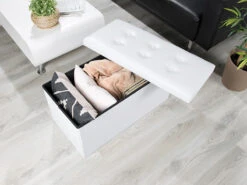 Siège Pliable Aspect Cuir Avec Coffre De Rangement 80 L - Blanc 16 Siège Pliable Aspect Cuir Avec Coffre De Rangement 80 L - Blanc -Maison Produit Magasin siege pliable en cuir avec coffre de rangement 80 l blanc ref NX6236 8 1