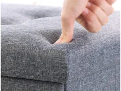 4 Sièges Pliables En Tissu Avec Coffre De Rangement 80 L - Gris -Maison Produit Magasin siege pliable en tissu avec coffre de rangement 80 l gris ref NX6238 2 2