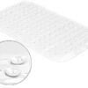 Tapis Antidérapant Pour Baignoire, 72 X 38 Cm, Coloris Blanc