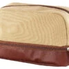 Trousse De Toilette En Toile à 2 Compartiments, Coloris Beige / Brun