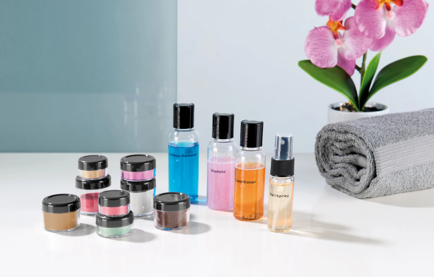 3 Trousses De Voyage Avec 12 Flacons à Remplir 7 3 Trousses De Voyage Avec 12 Flacons à Remplir – Image 5