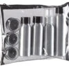 Trousse De Voyage Avec 7 Contenants En PVC Et Aluminium -Maison Produit Magasin trousse de voyage avec 7 contenants en pvc et aluminium ref NX7938 1