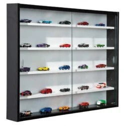 Vitrine Murale "Collecty" Pour Miniatures - Noir Et Blanc